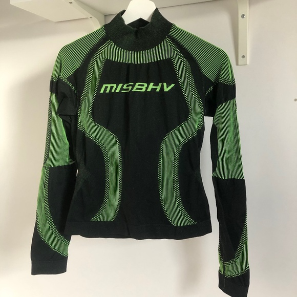 MISBHV Black & Green Active Sport Top - Picture 1 of 5
